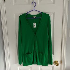 NWT GAP Cardigan Green - Made with Silk